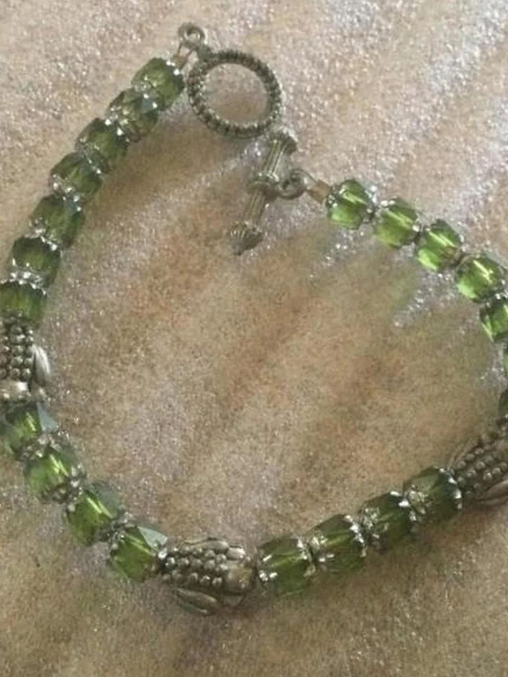 Green And Silver Frog Bracelet
